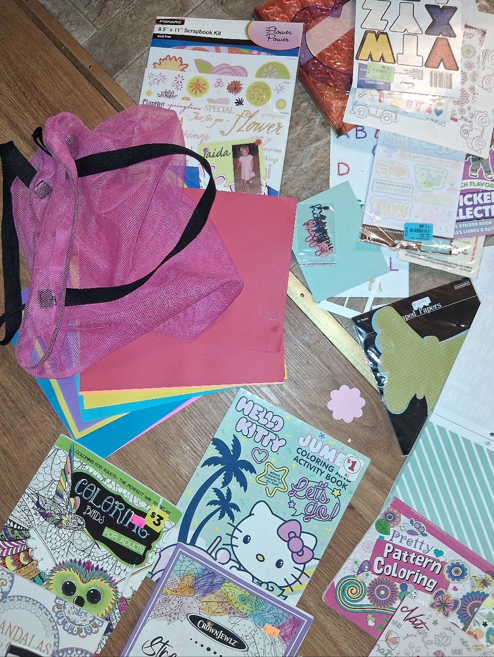 Hey , over sixty piece scrapbook and adult coloring lot - Picture 3 of 6